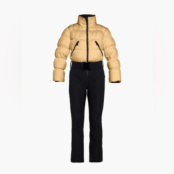 Goldbergh Snowball Puffer Ski Suit Jumpsuit NWT US 8 Waterproof Insulated Gold - Picture 3 of 13